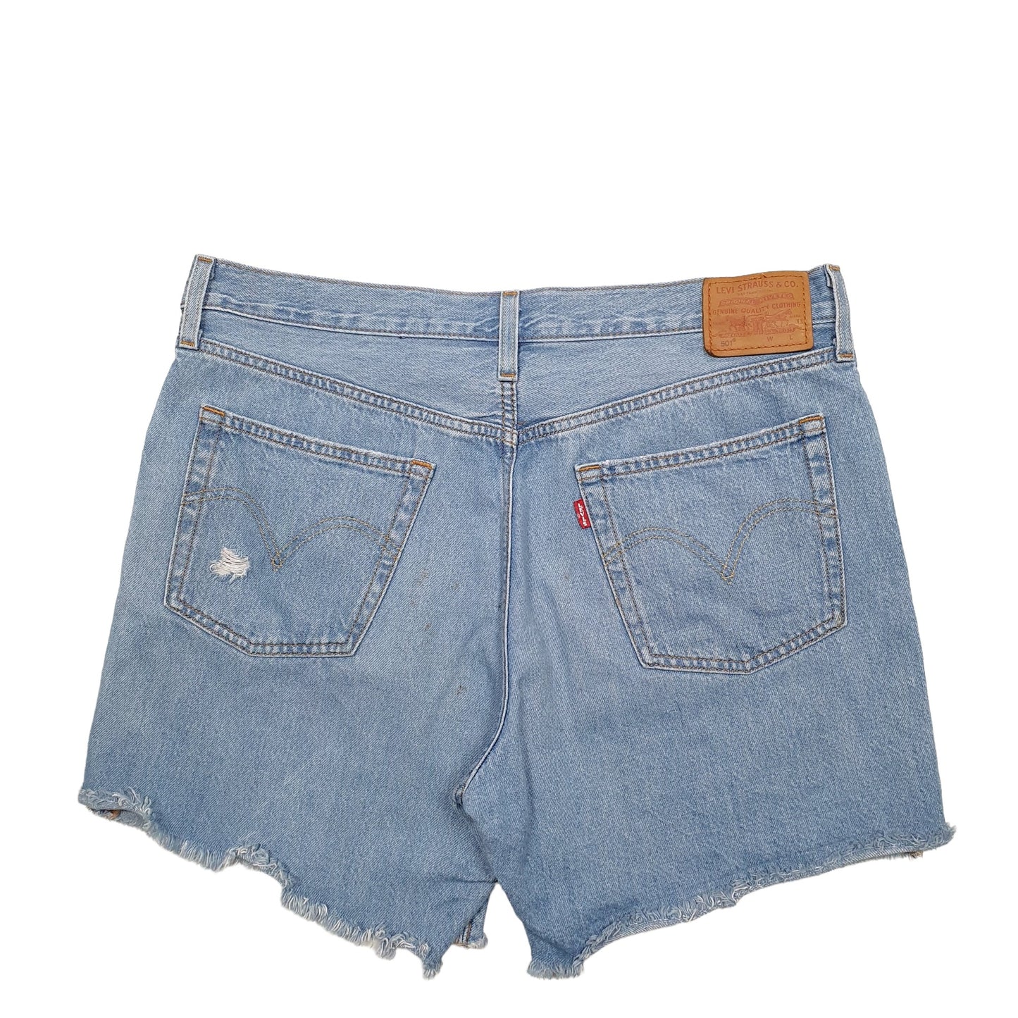 Womens Blue Levis 501 Jorts Denim Shorts