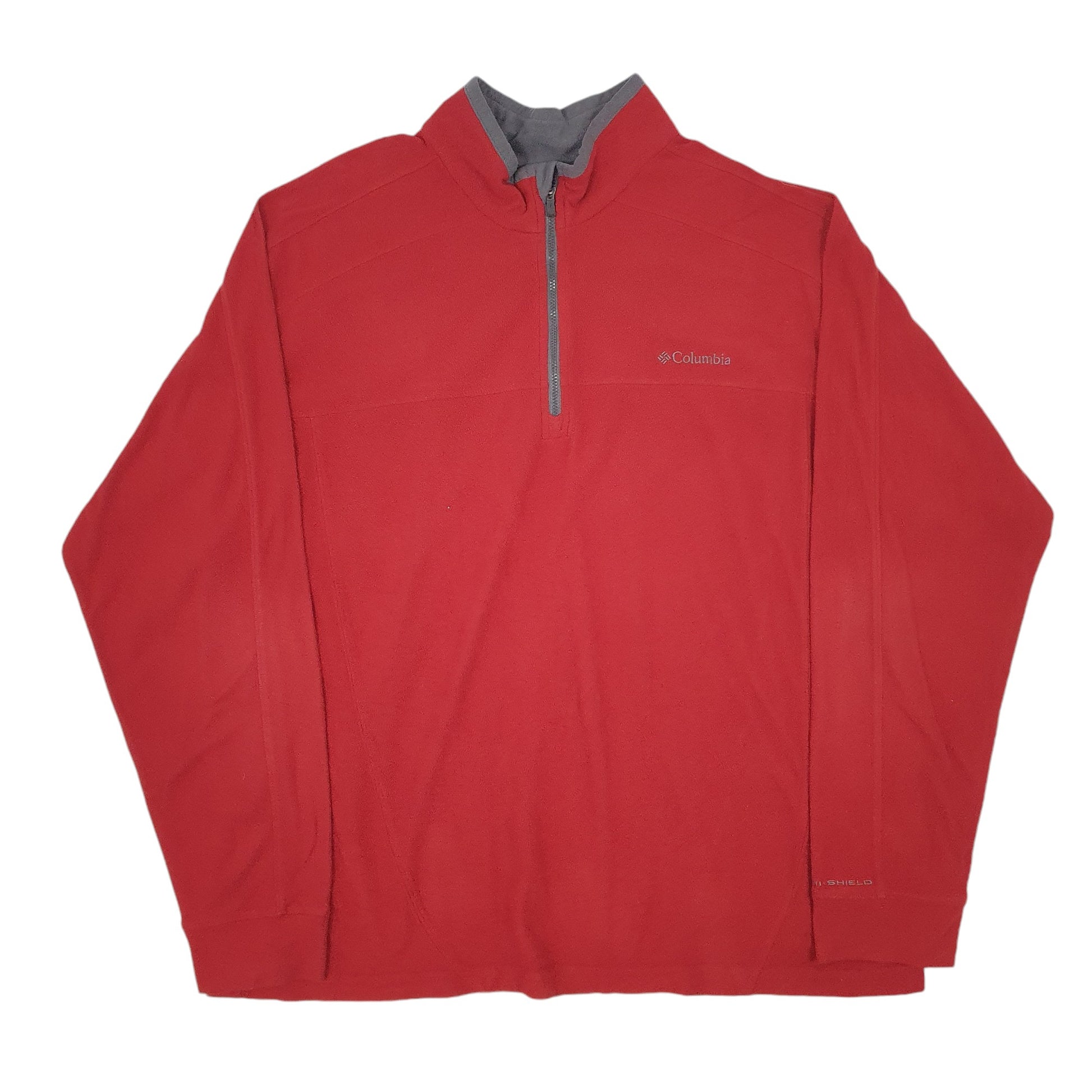 Mens Red Columbia Omni-Shield Quarter Zip Jumper