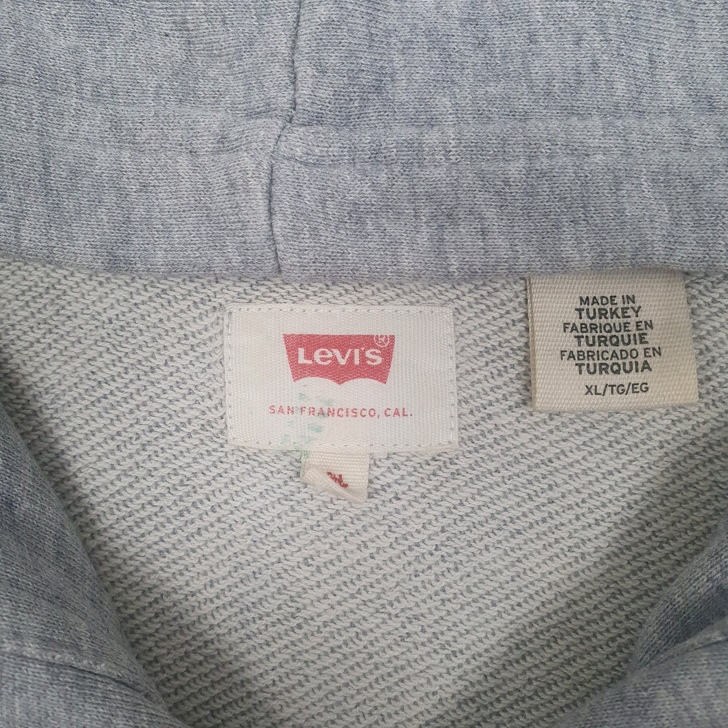 Mens Grey Levis  Full Zip Jumper