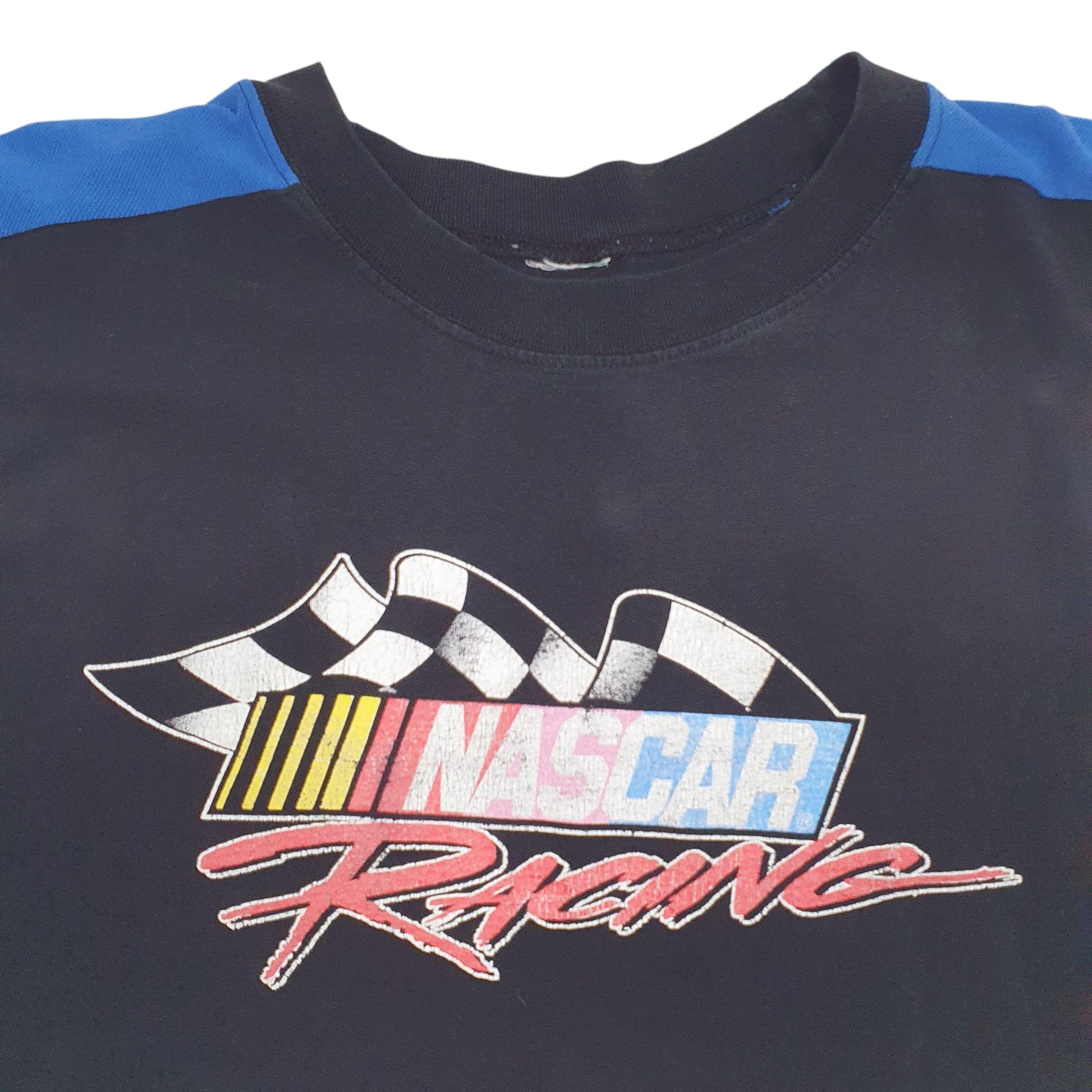 Mens Black Unbranded Vintage Nascar Short Sleeve T Shirt