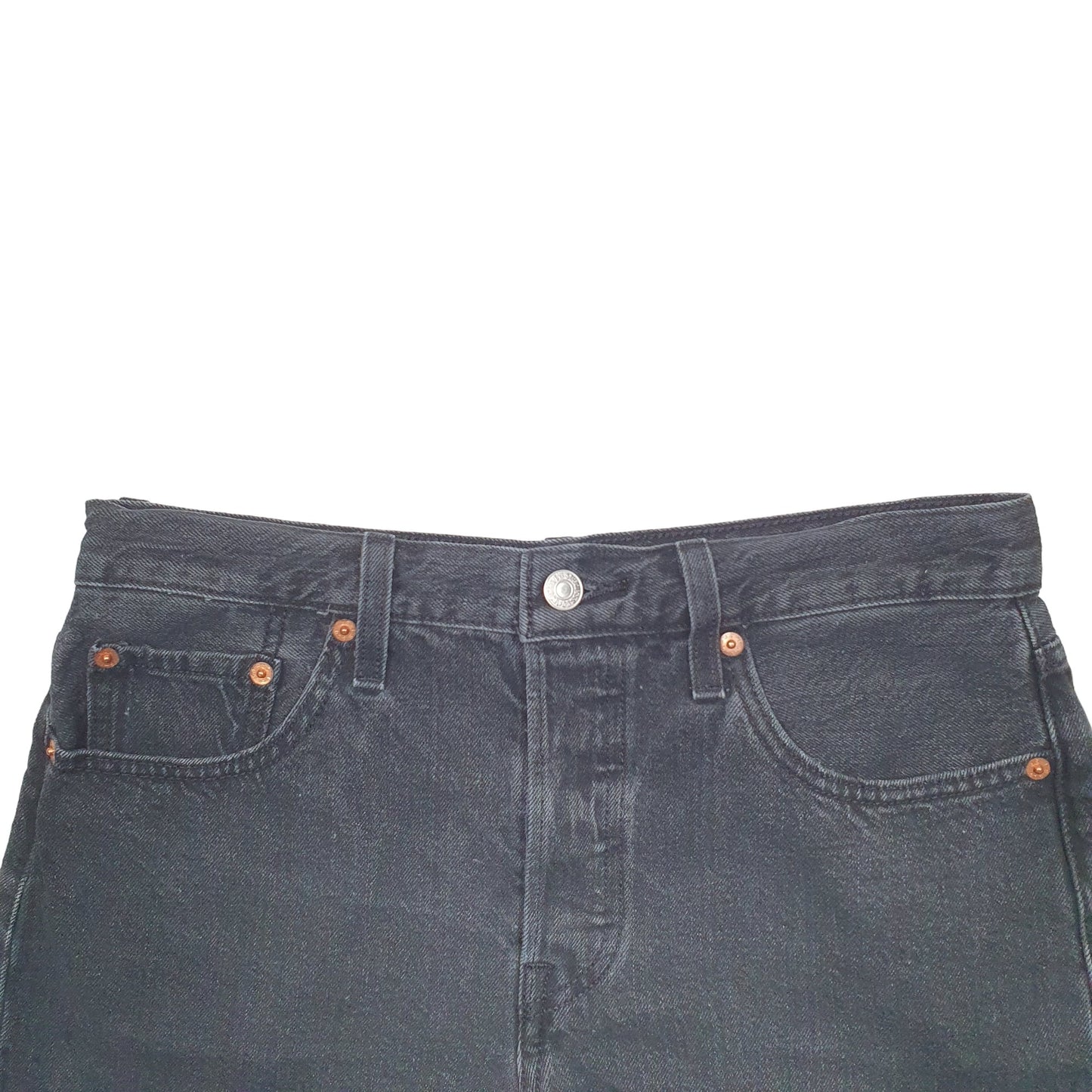 Womens Black Levis 501 Jorts Denim Shorts
