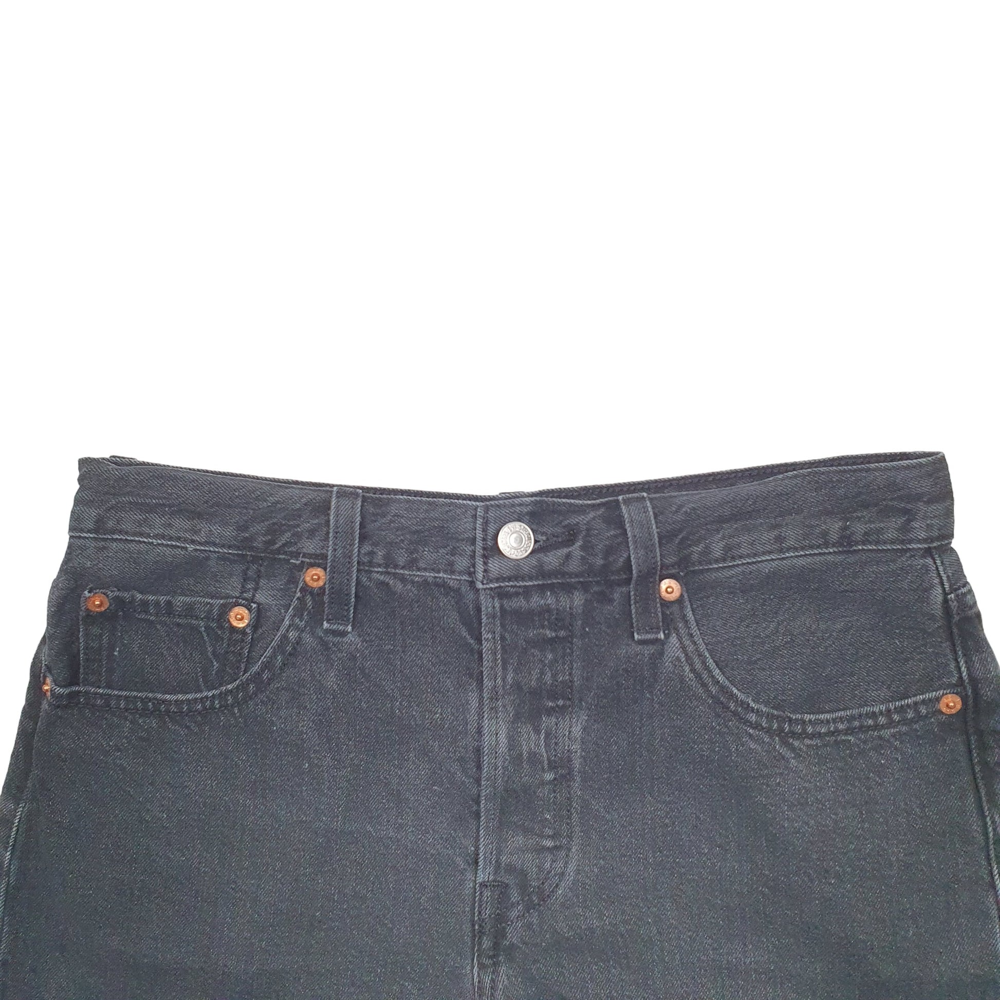 Womens Black Levis 501 Jorts Denim Shorts