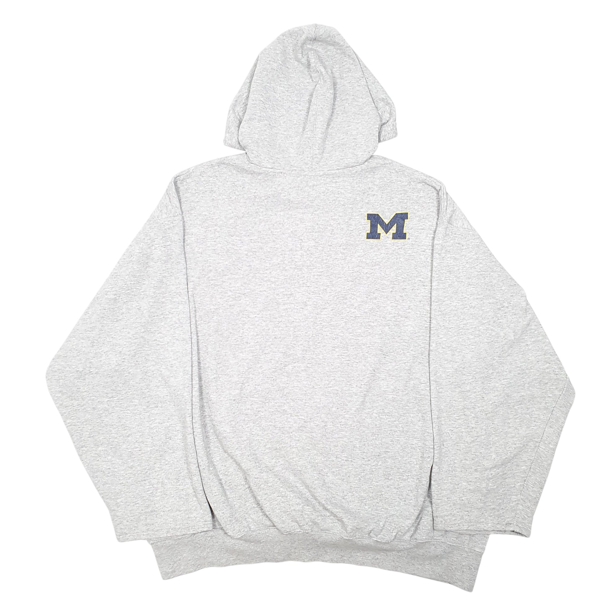 Mens Grey Nike Vintage Team 2000s Michigan Basketball Hoodie Jumper