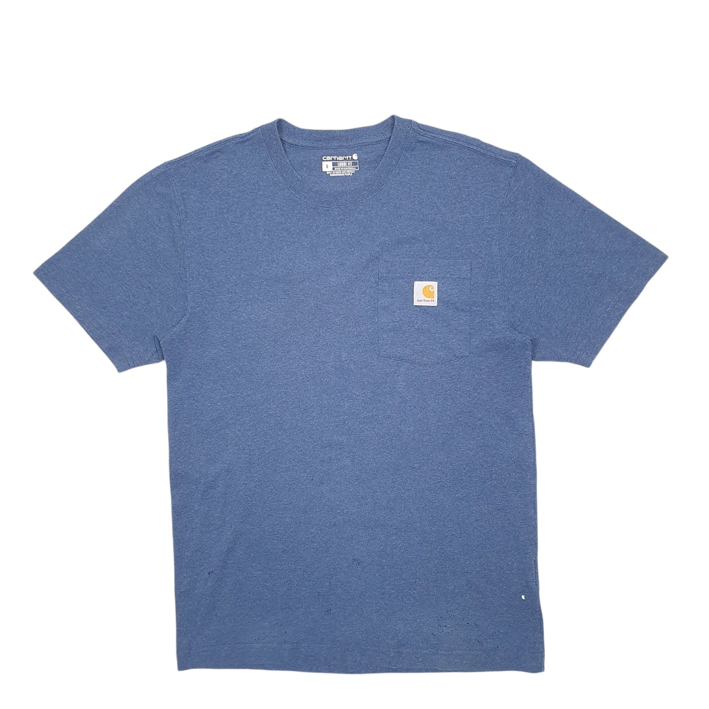 Mens Blue Carhartt  Short Sleeve T Shirt