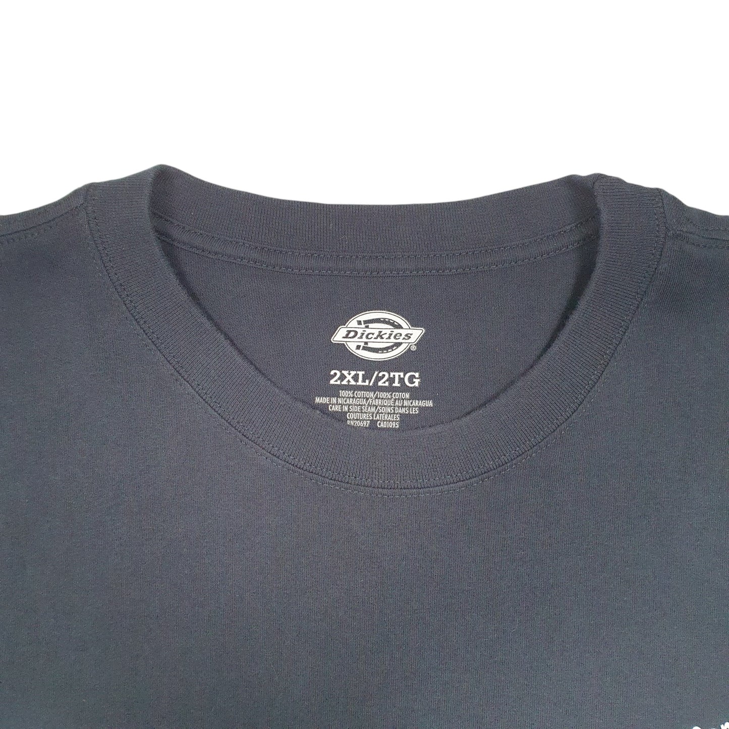 Mens Navy Dickies Pocket Contractors Supply Co Long Sleeve T Shirt