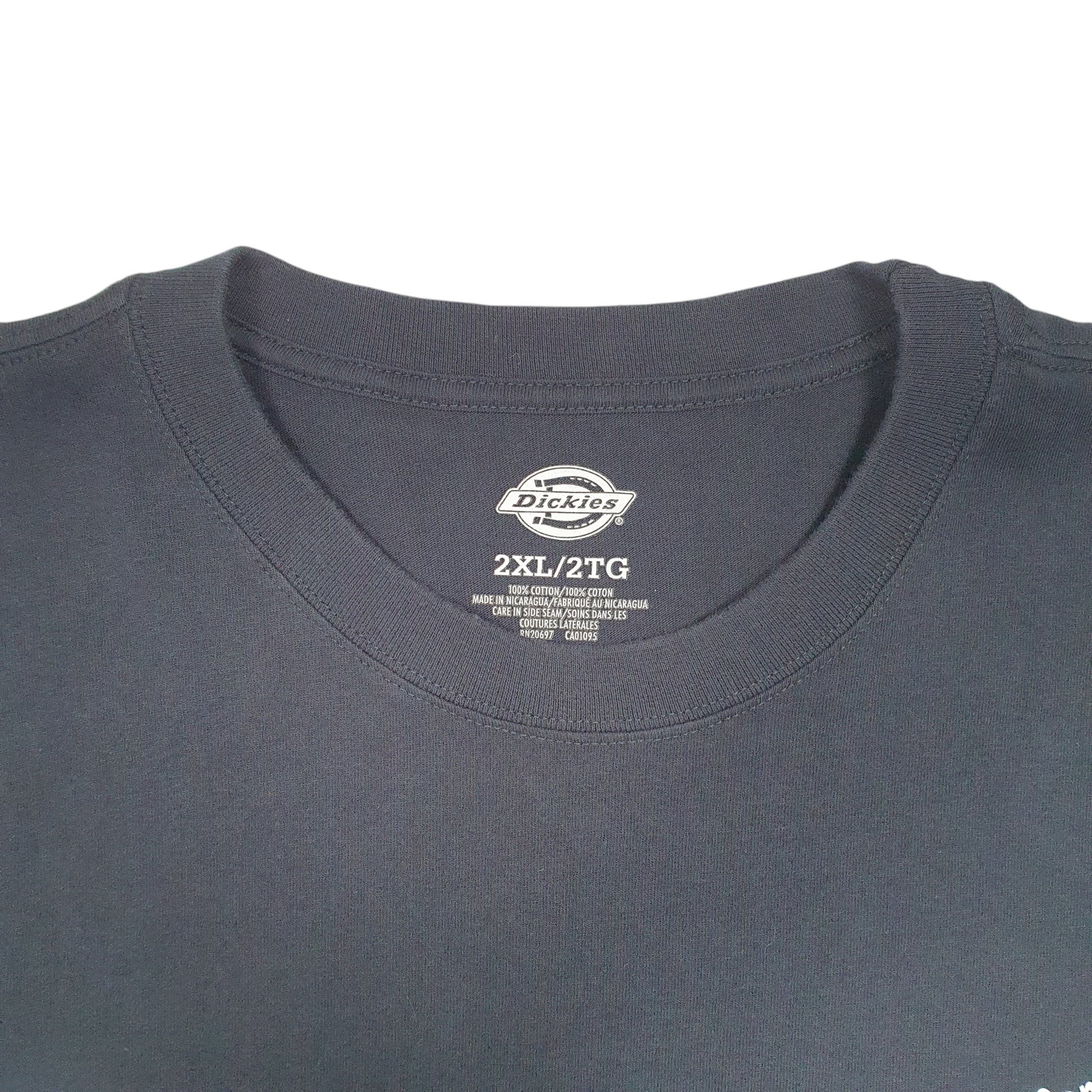 Mens Navy Dickies Pocket Contractors Supply Co Long Sleeve T Shirt