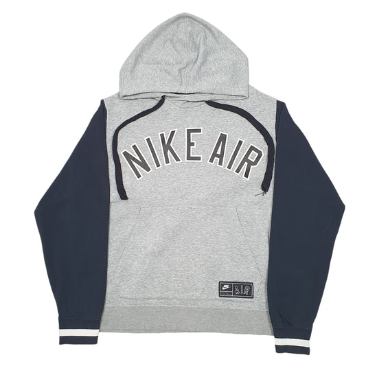 Mens Grey Nike Air Spellout Hoodie Jumper