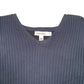 Mens Navy Calvin Klein Knit Rib V Neck Jumper