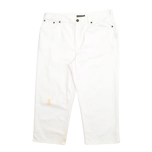 Womens White Ralph Lauren  Chino Trousers