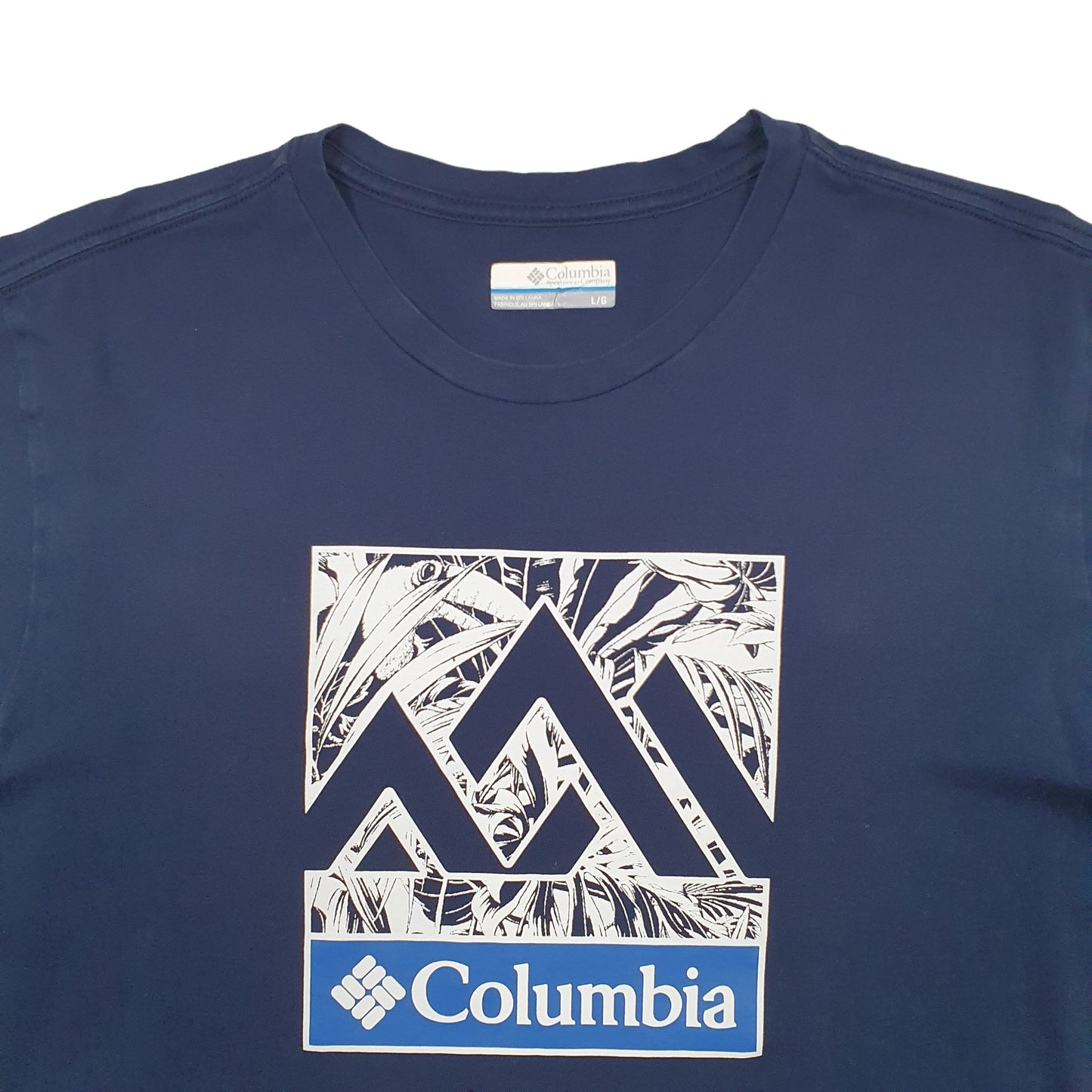 Mens Blue Columbia Sportswear Spellout Short Sleeve T Shirt