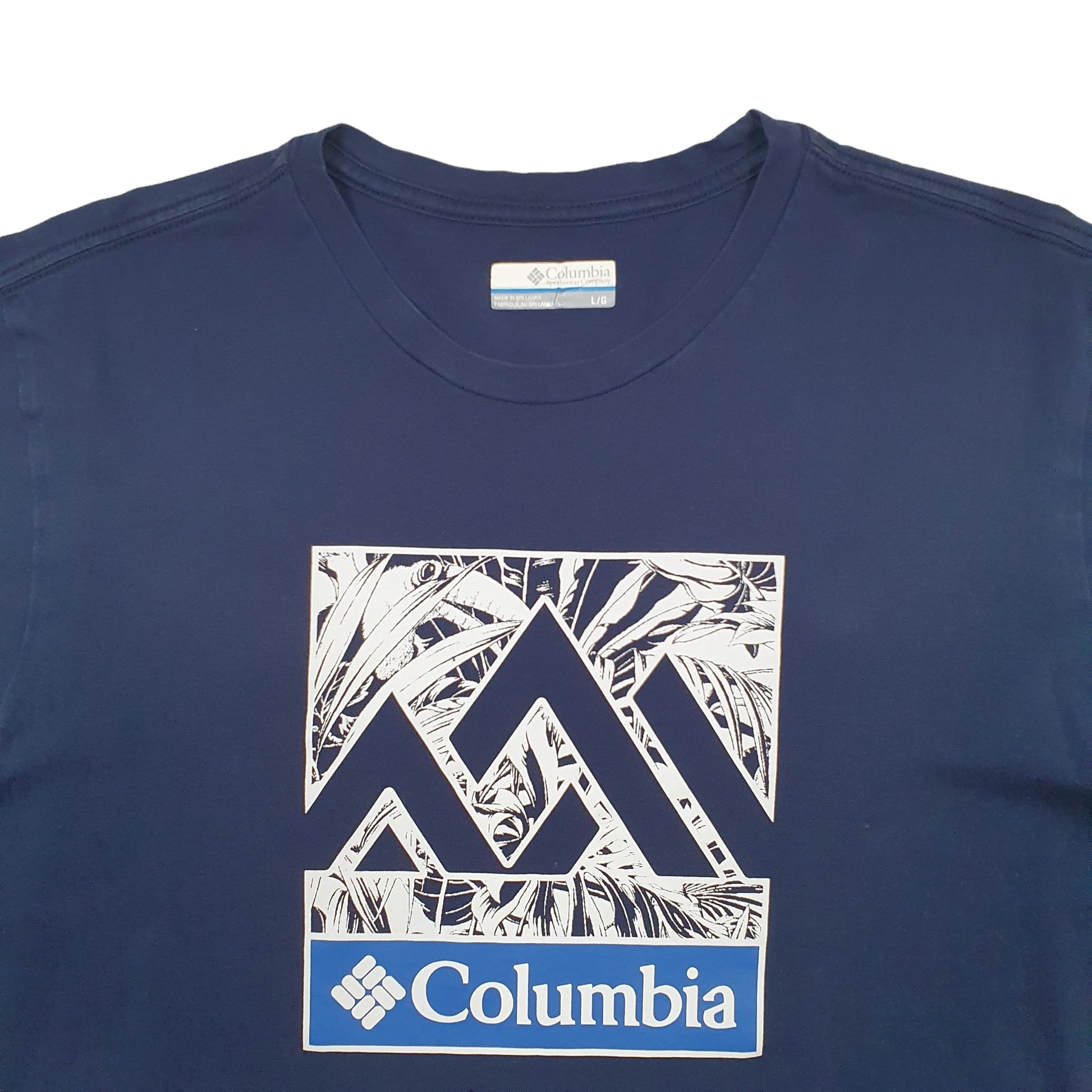 Mens Blue Columbia Sportswear Spellout Short Sleeve T Shirt
