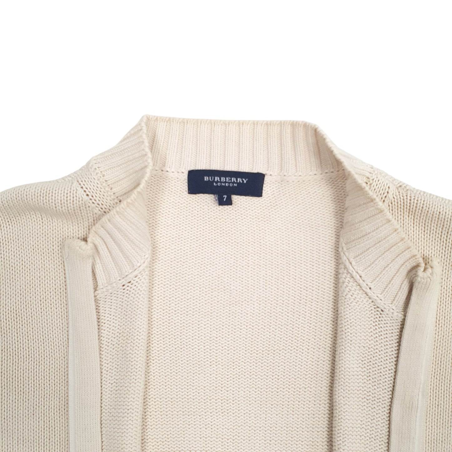 Mens Cream Burberry  Full Zip Jumper