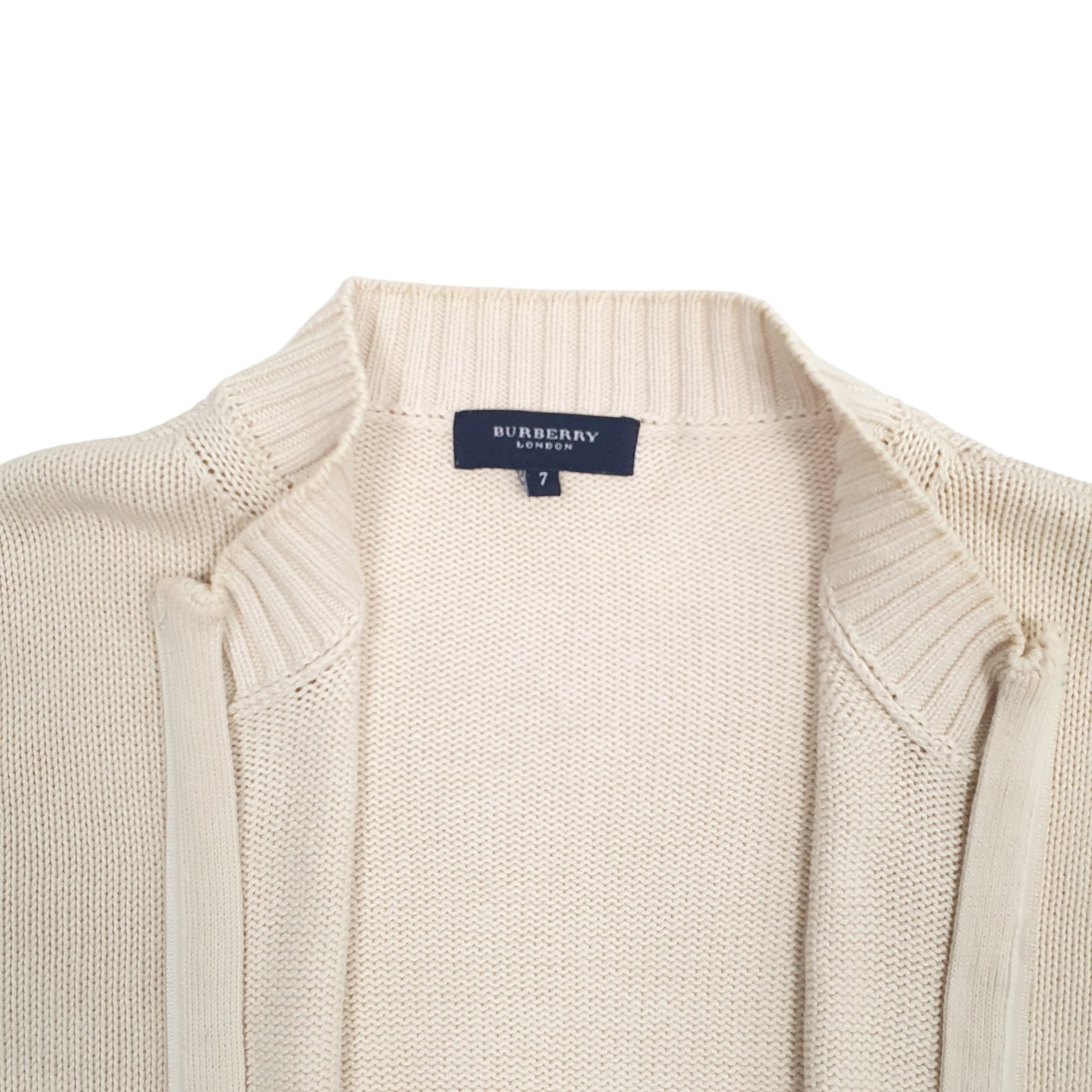 Mens Cream Burberry  Full Zip Jumper