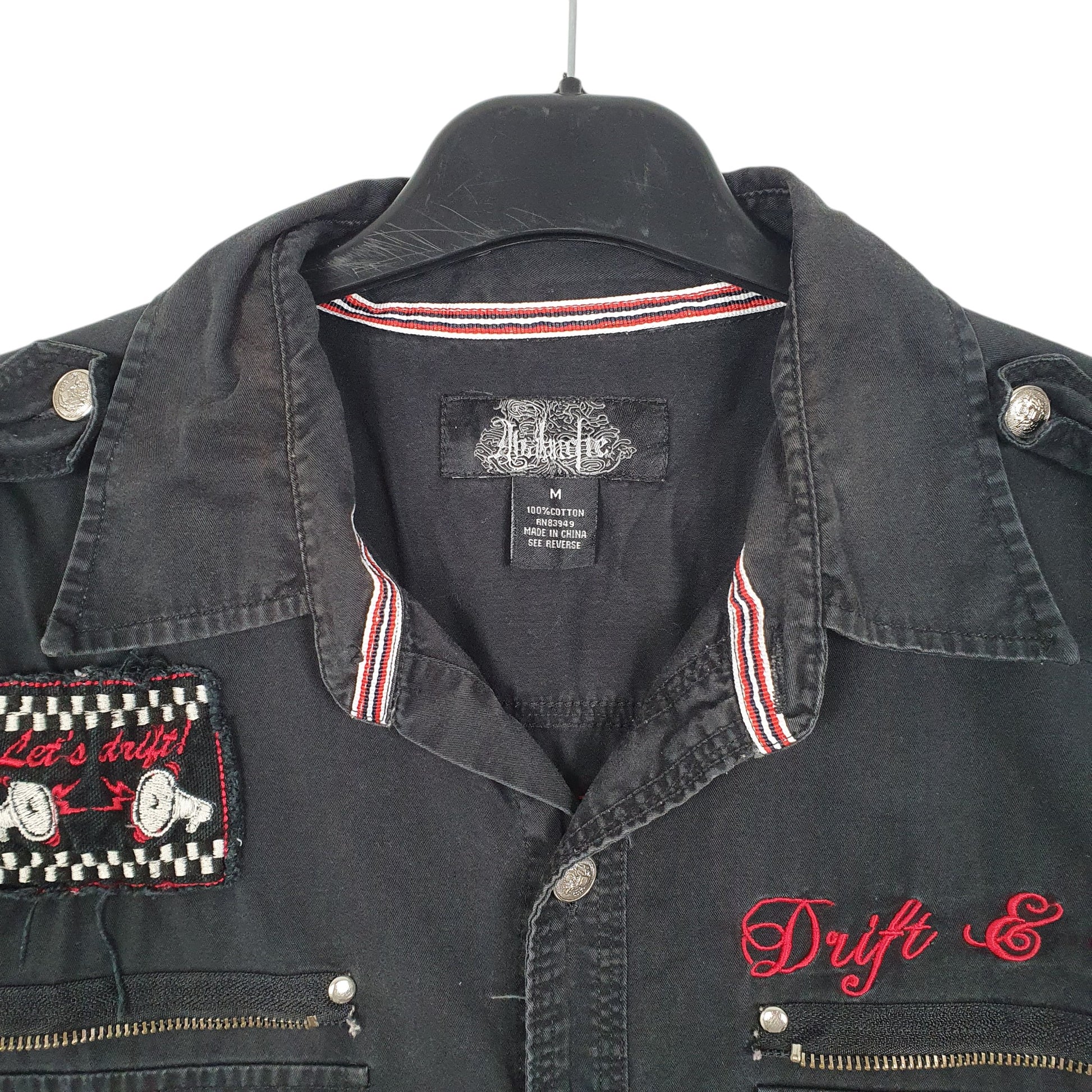 Mens Black Unbranded Drift Burn Skid Racing Short Sleeve Shirt