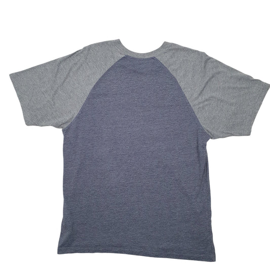 Mens Grey Vans Raglan Custom Fit CA NY Skate Short Sleeve T Shirt
