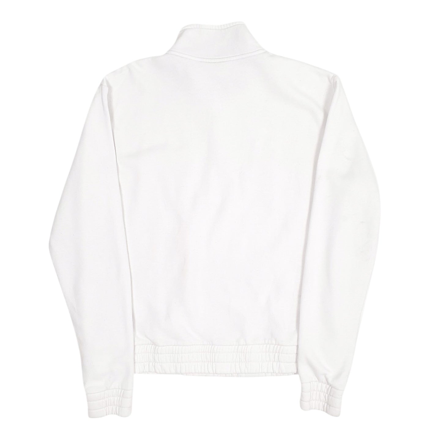 Mens White Fila  Quarter Zip Jumper