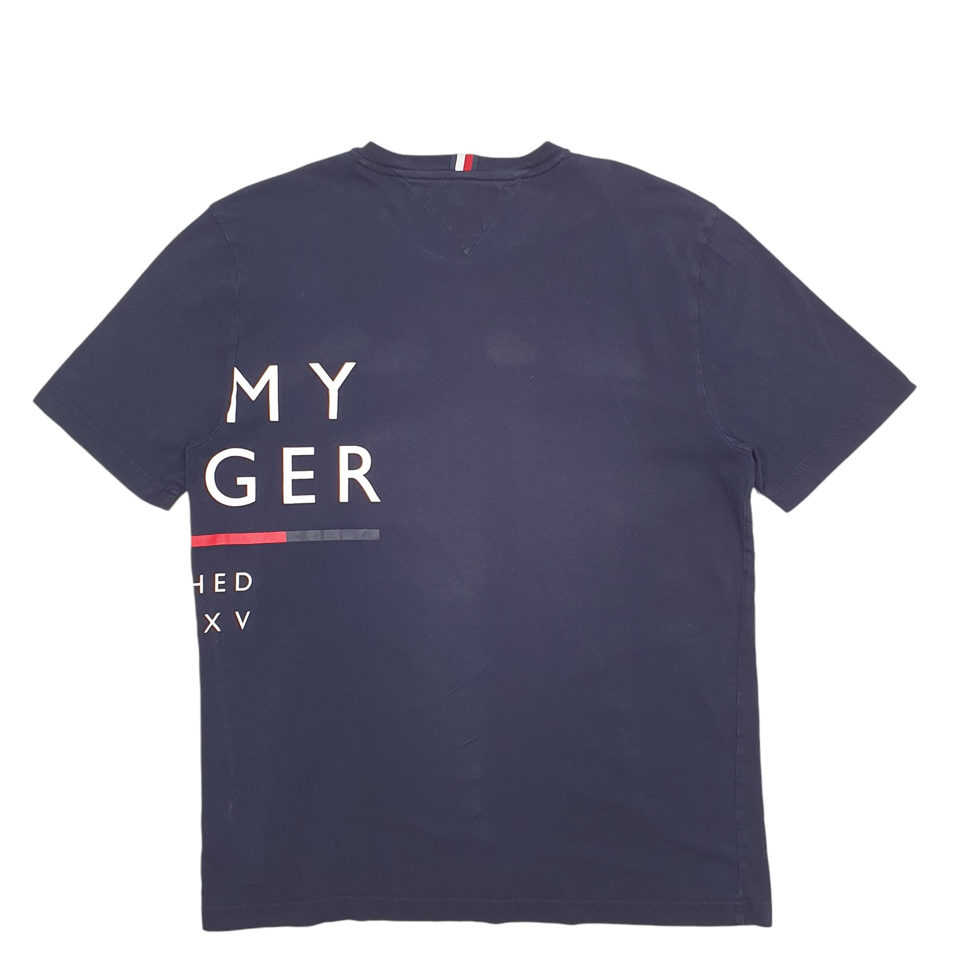 Mens Navy Tommy Hilfiger Spellout Short Sleeve T Shirt