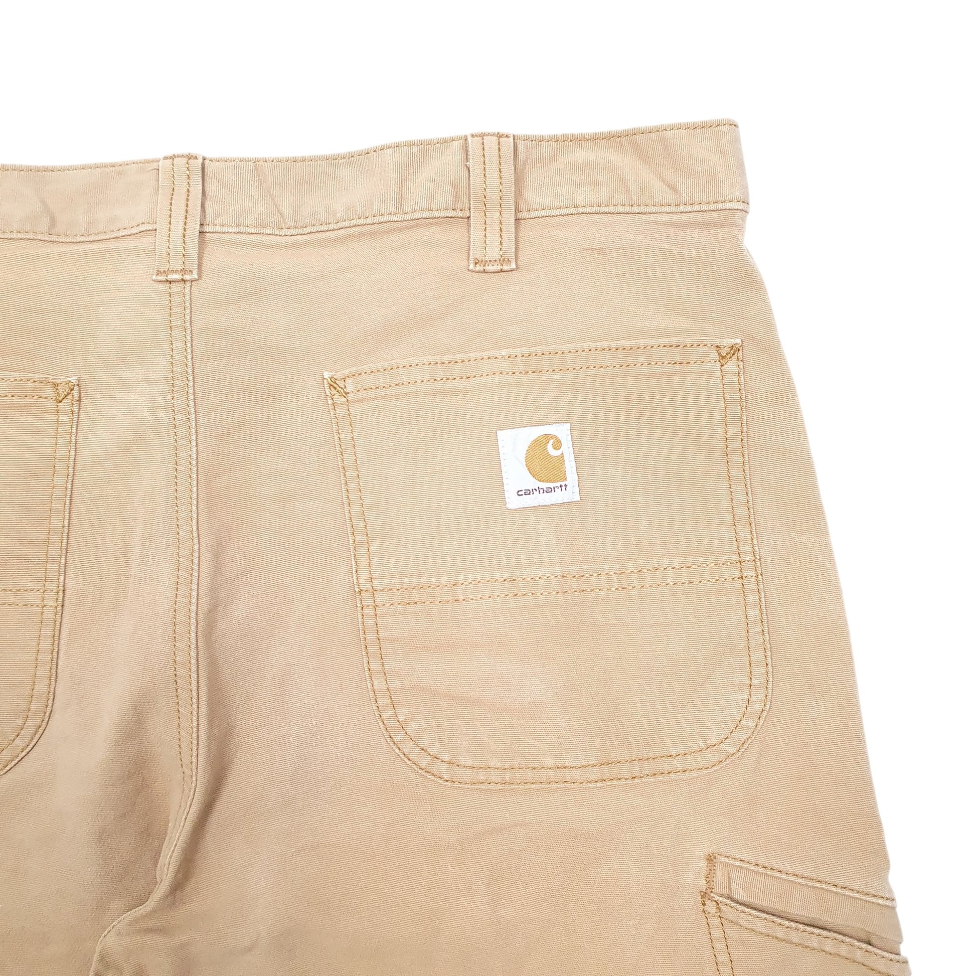 Mens Tan Carhartt Workwear Relaxed Carpenter Shorts