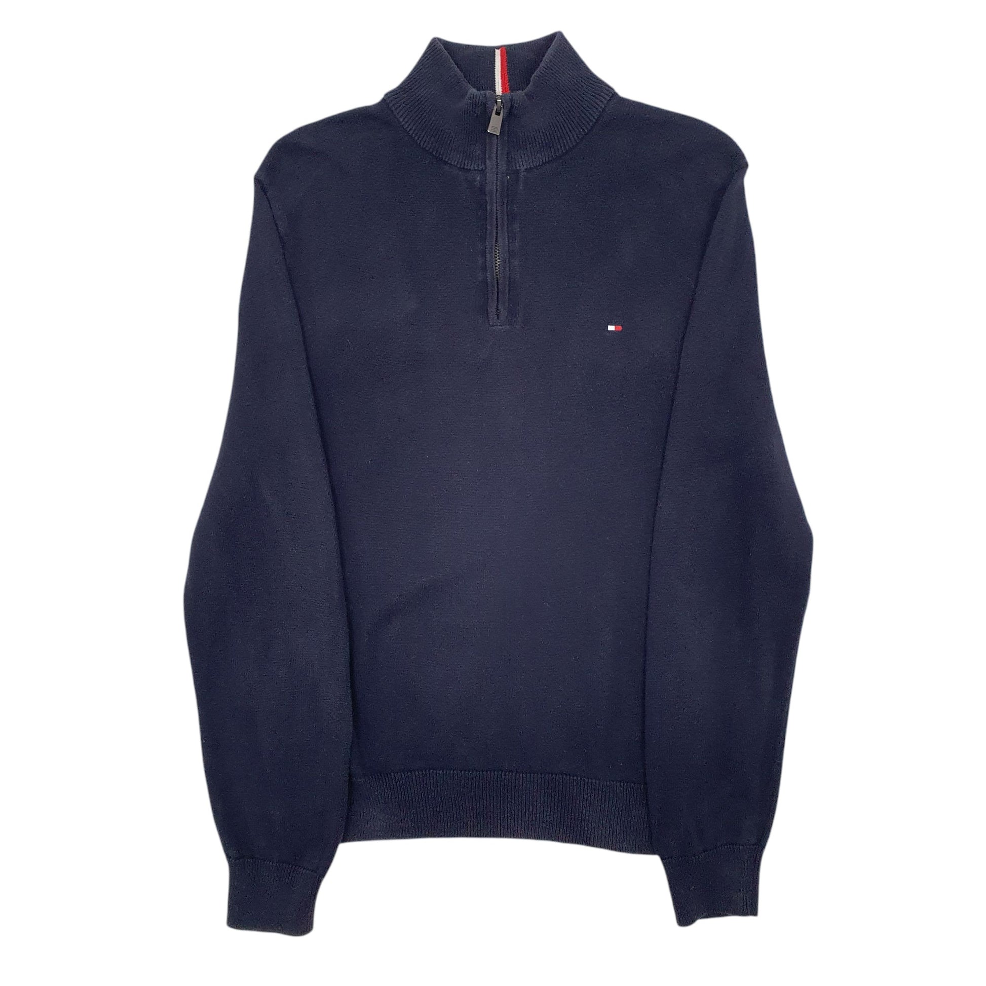 Mens Navy Tommy Hilfiger  Quarter Zip Jumper