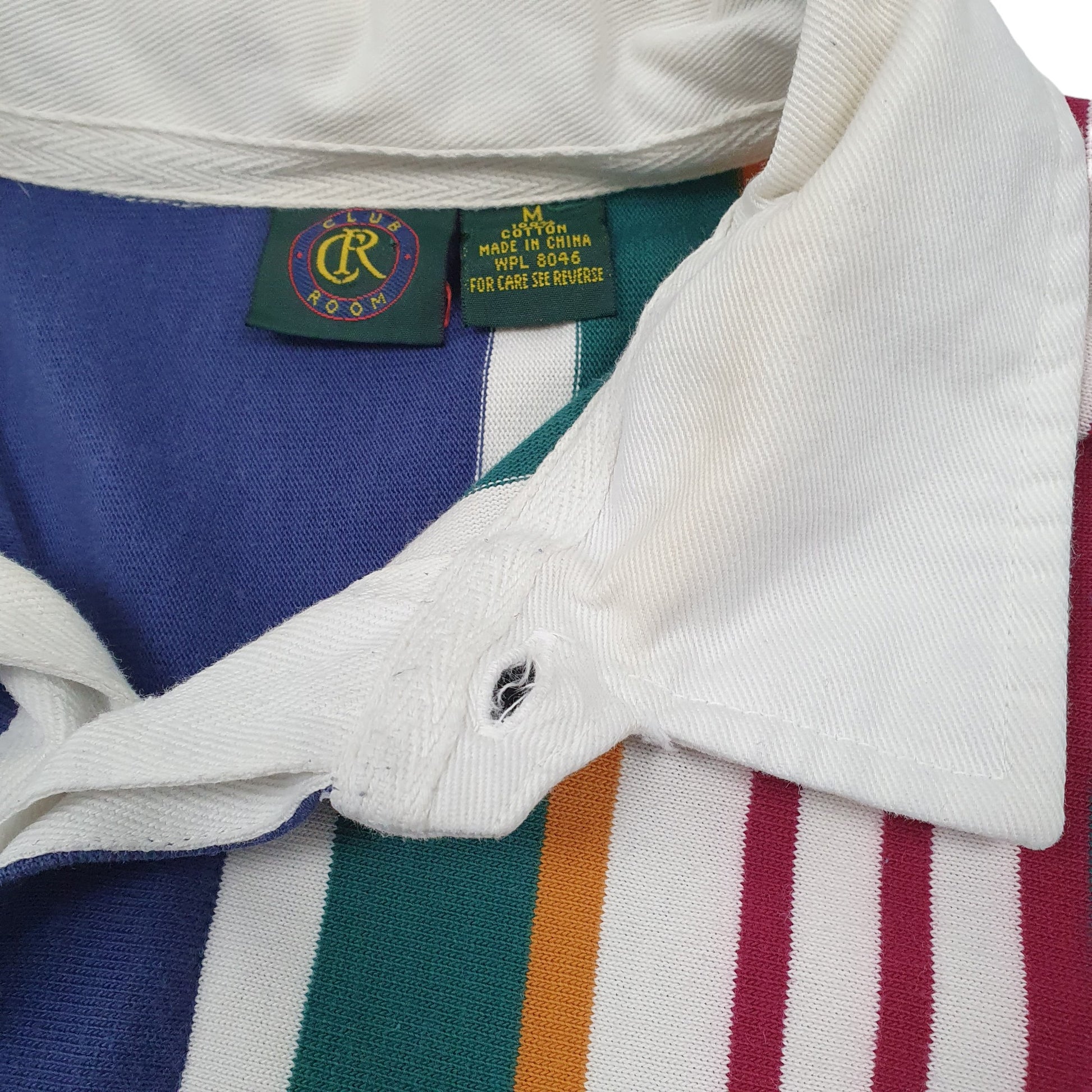 Mens Navy Club Room Rugby Long Sleeve Polo Shirt