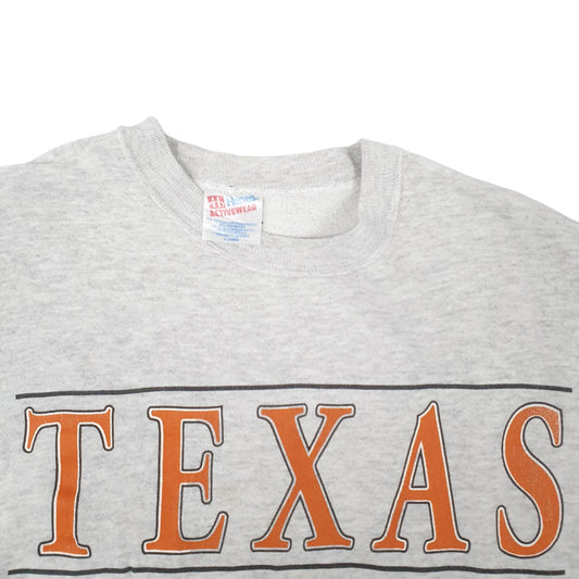 Mens Grey Hanes University of Texas Longhorns Made in USA Vintages 1990s Crewneck Jumper