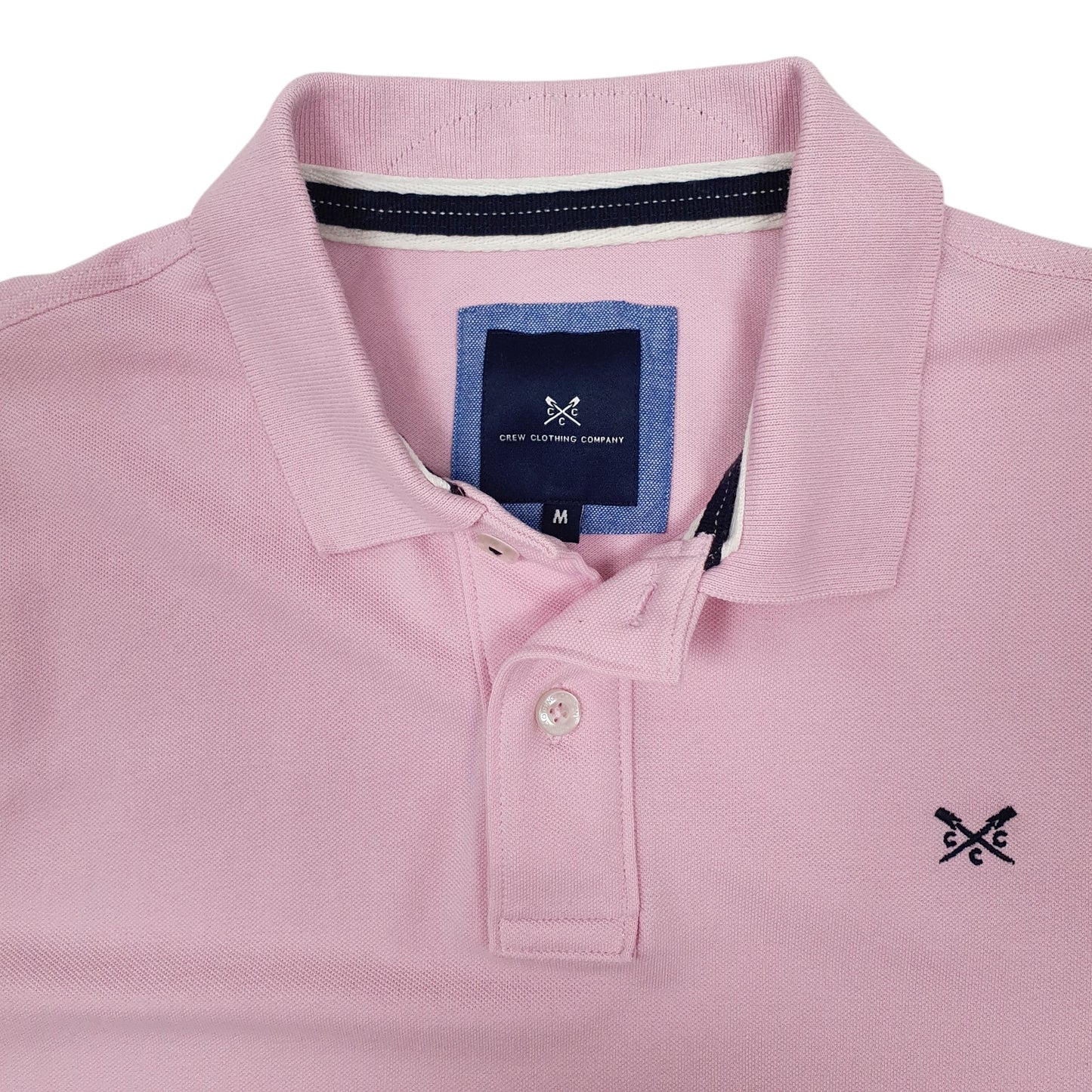 Mens Pink Crew Clothing Co  Short Sleeve Polo Shirt