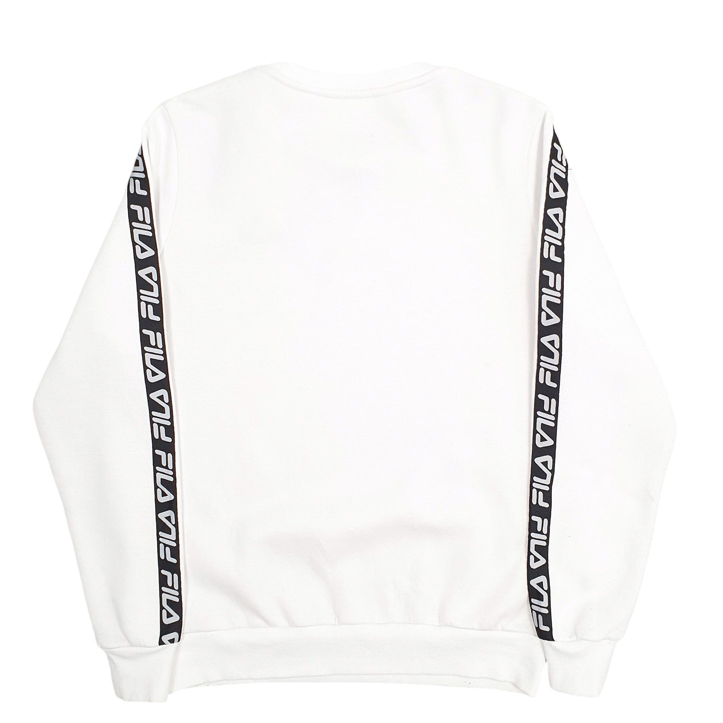 Mens White Fila Spellout Crewneck Jumper