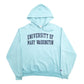 Mens Blue Champion University Of Mary Washington Spellout Hoodie Jumper