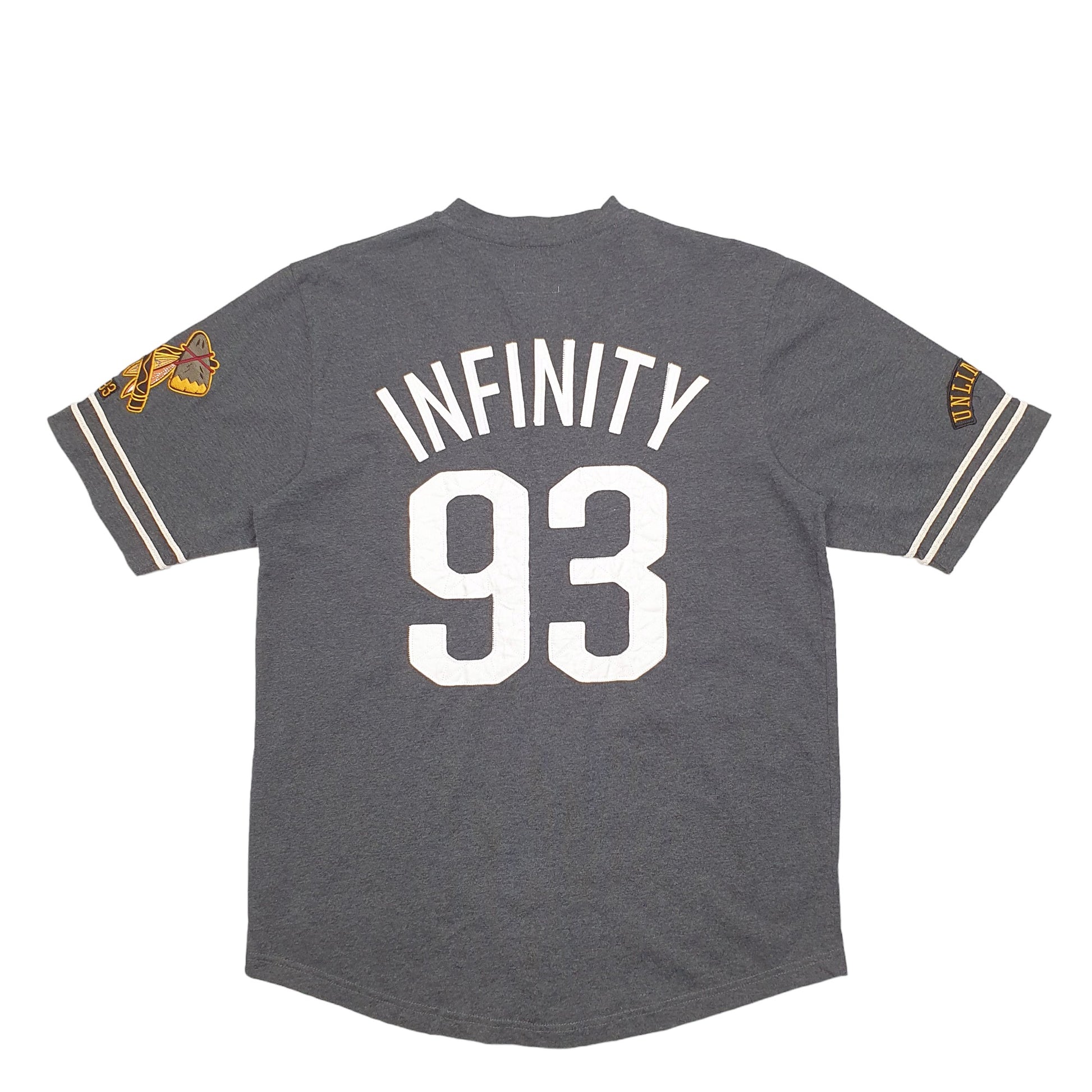 Mens Grey Echo Unltd Baseball Jersey 93 Till Spellout Hip Hop Short Sleeve T Shirt