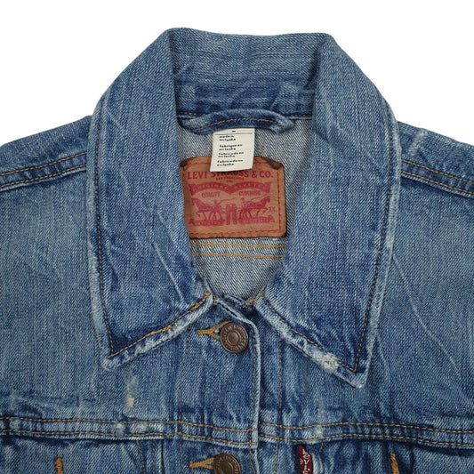 Womens Blue Levis Vintage Quarter Zip Coat