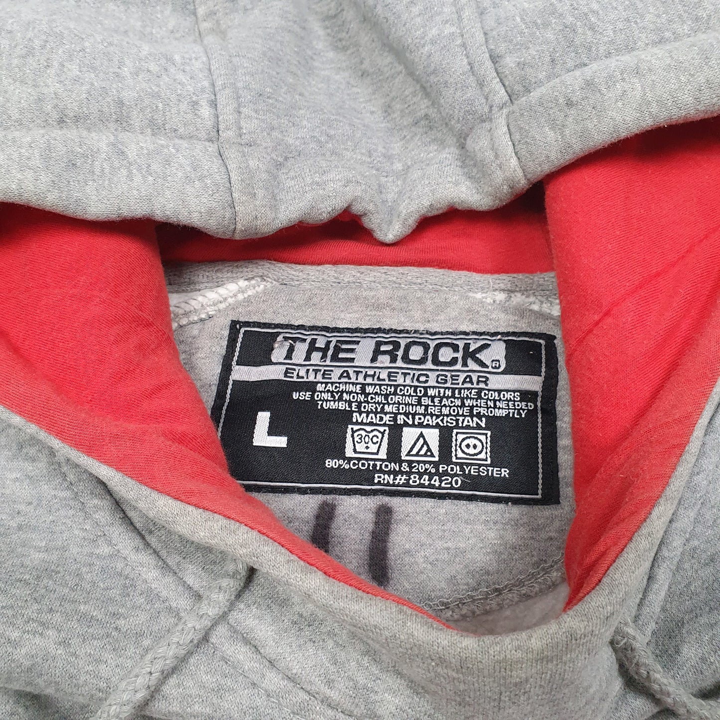 Mens Grey The Rock Garrett Basketball USA Spellout Hoodie Jumper