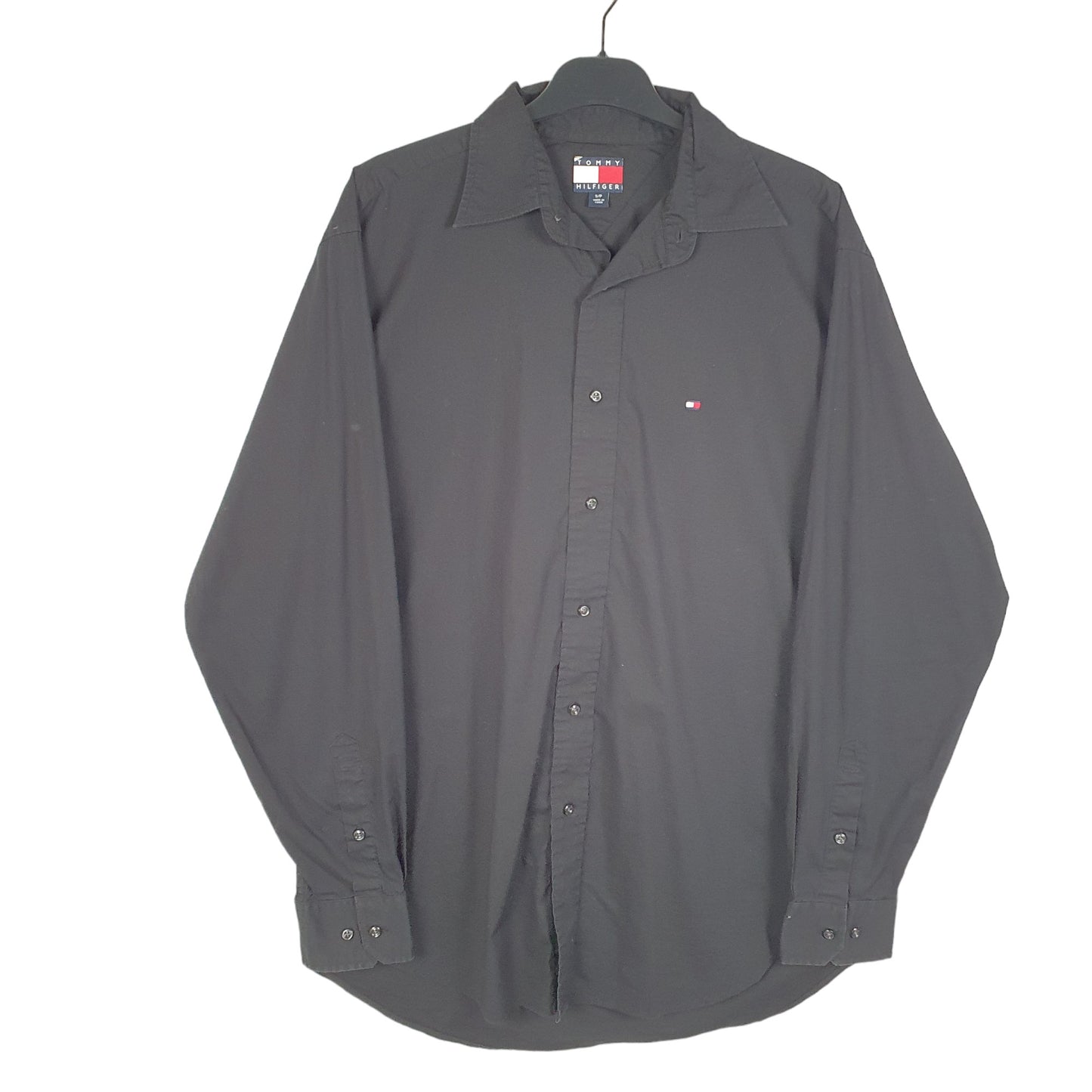 Mens Black Tommy Hilfiger  Long Sleeve Shirt
