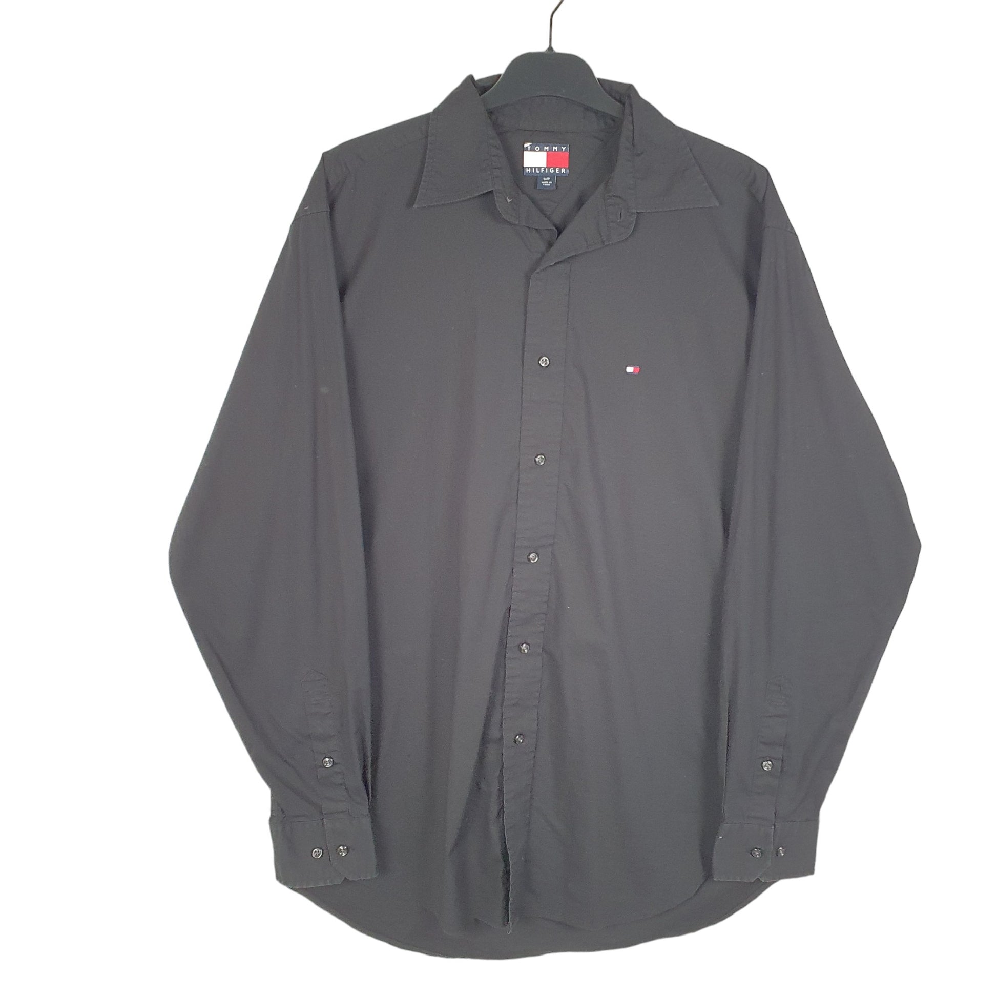 Mens Black Tommy Hilfiger  Long Sleeve Shirt