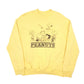 Mens Yellow Peanuts Snoopy Charlie Brown Throwback Crewneck Jumper