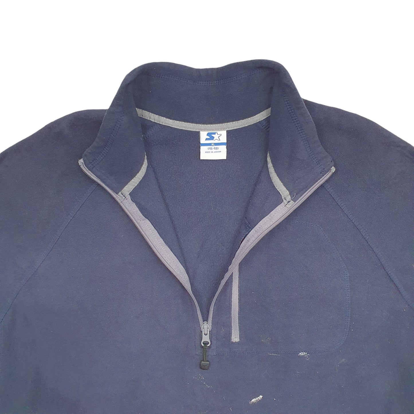 Mens Navy Starter  Quarter Zip Jumper