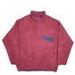 Mens Burgundy Patagonia Synchilla Snap Popper Button Up Quarter Zip Jumper