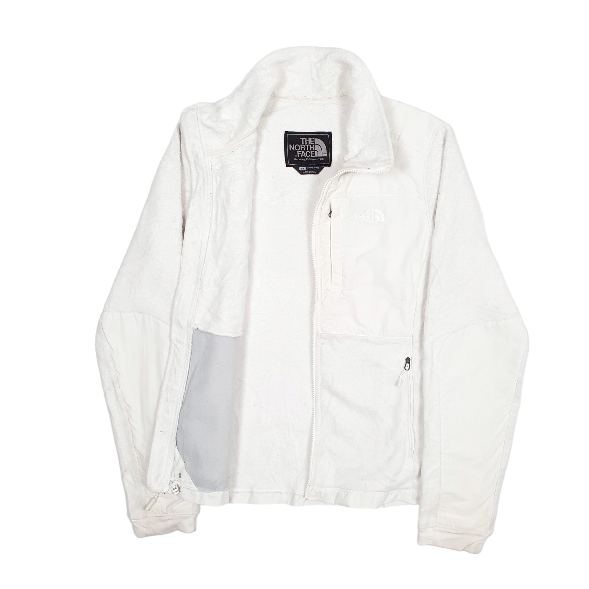 Womens White The North Face Denali Full Zip Jumper