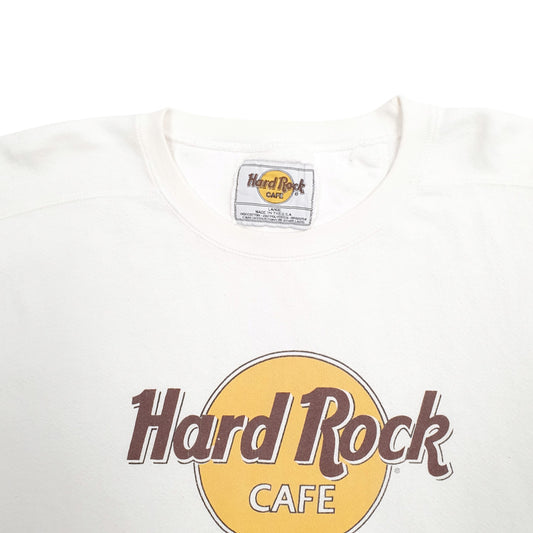 Mens White Hard Rock Cafe Las Vegas Made In USA Vintage 90's Crewneck Jumper