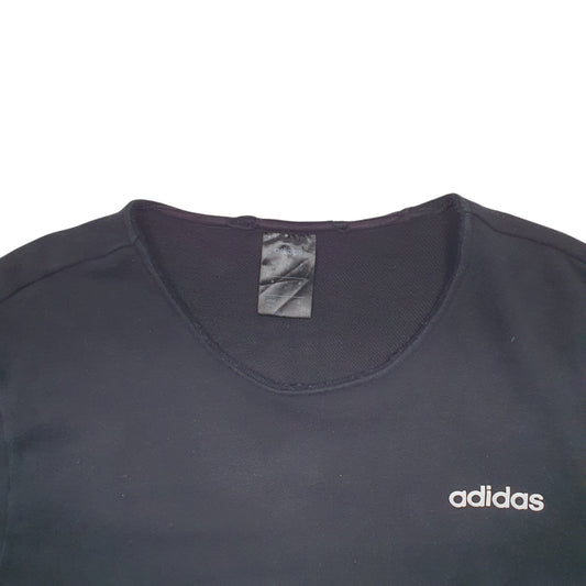 Mens Black Adidas Climalite Crewneck Jumper