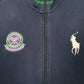Mens Navy Polo Ralph Lauren Vintage Wimbledon Tennis Sweater Full Zip Jumper