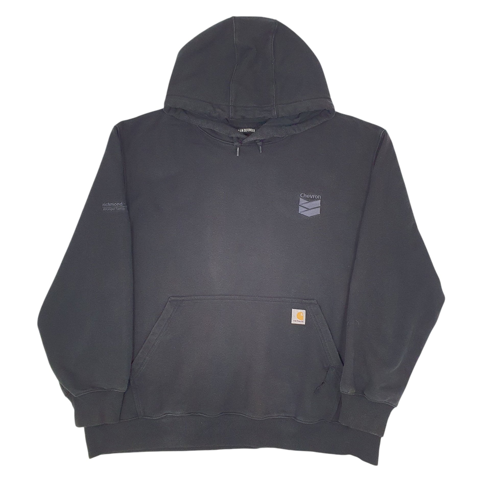 Mens Black Carhartt Chevron Rain Defender Hoodie Jumper