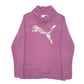 Womens Purple Puma Collared Crewneck Jumper