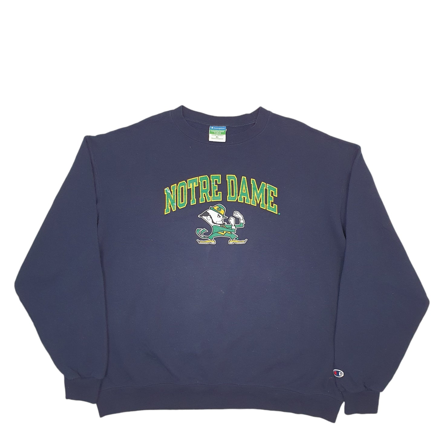 Mens Navy Champion Notre Dame Fighting Irish USA College Crewneck Jumper