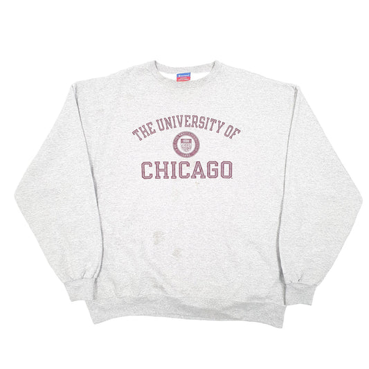 Mens Grey Champion University of Chicago USA Crewneck Jumper