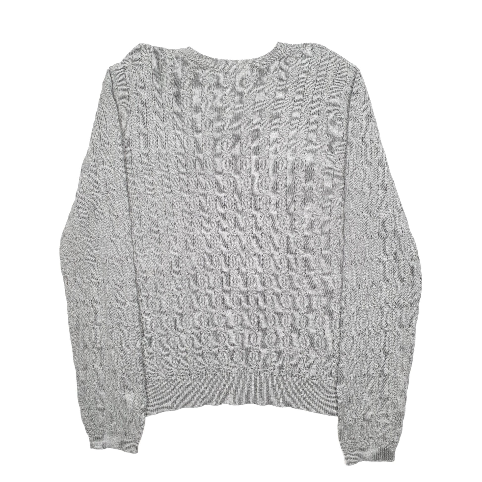 Womens Grey Nautica Knit Crewneck Jumper