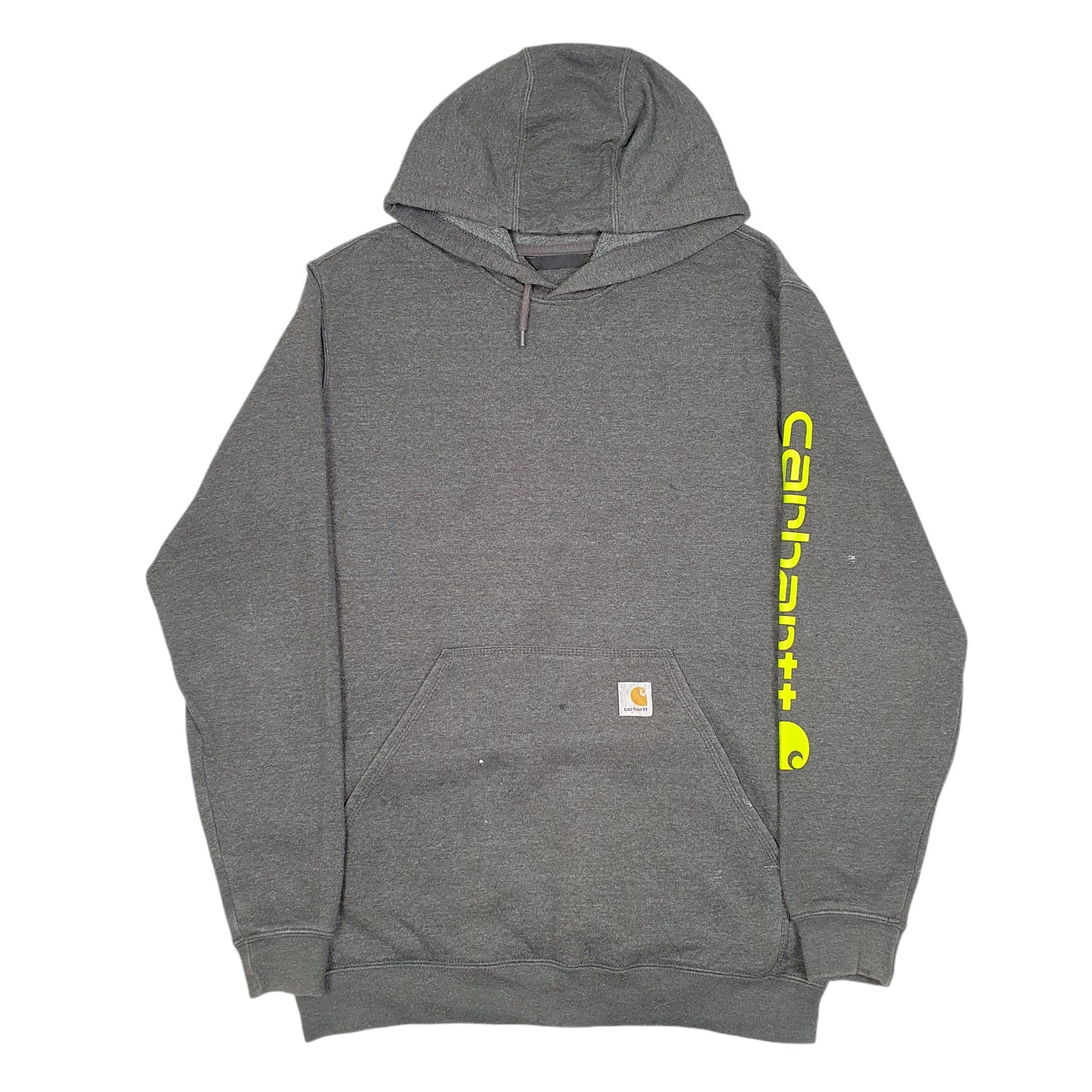 Mens Grey Carhartt Workwear Spellout Hoodie Jumper