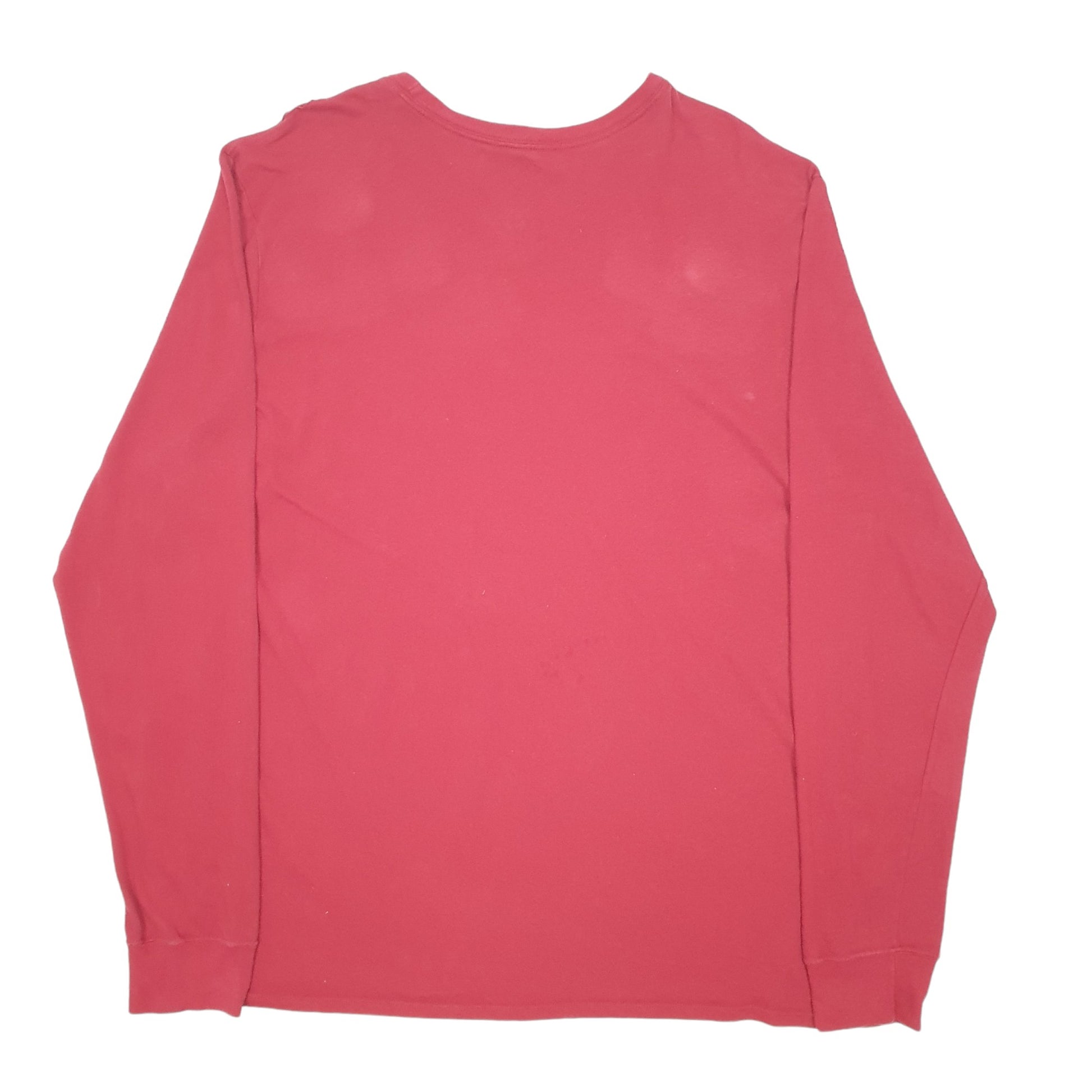 Mens Burgundy Nike Dri Fit Long Sleeve T Shirt