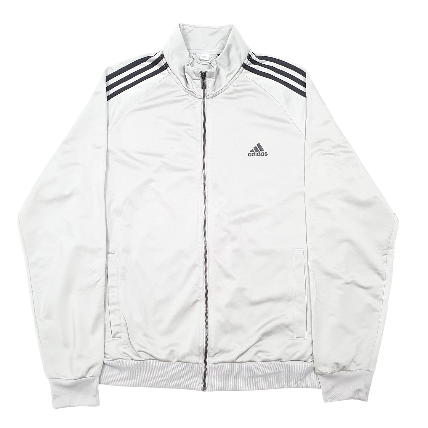 Mens Grey Adidas Track Suit Top Active Full Zip Jumper