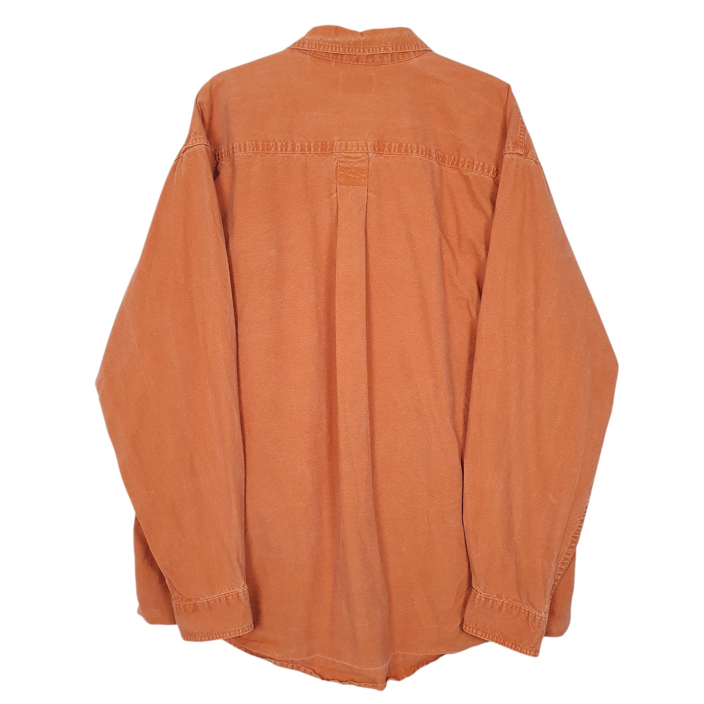 Mens Orange L.L.Bean Overshirt Long Sleeve Shirt
