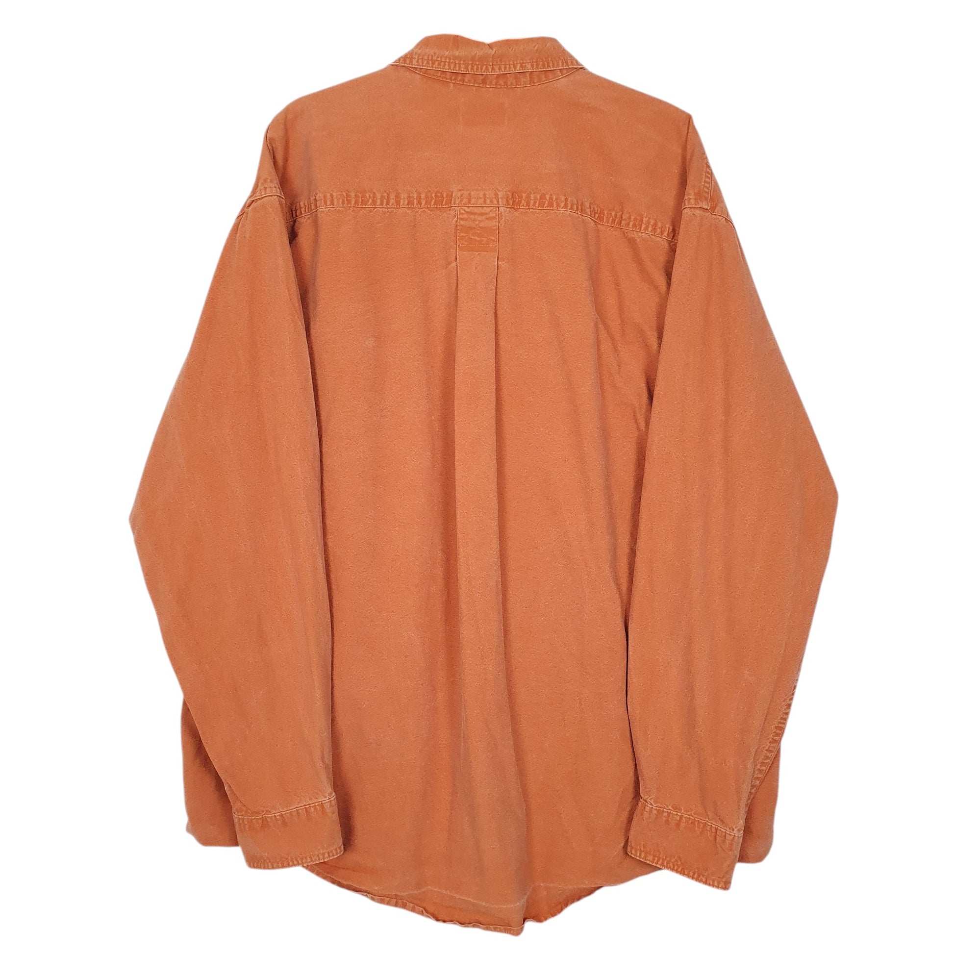 Mens Orange L.L.Bean Overshirt Long Sleeve Shirt